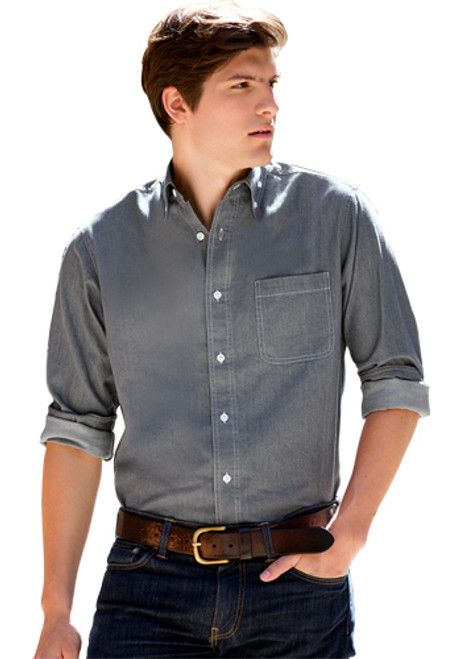Men's Hudson Denim Cotton Dress Shirts