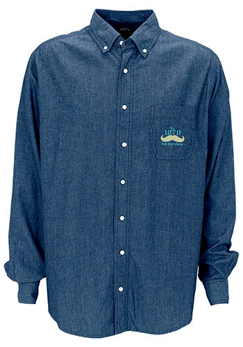 Men's Hudson Denim Cotton Dress Shirts