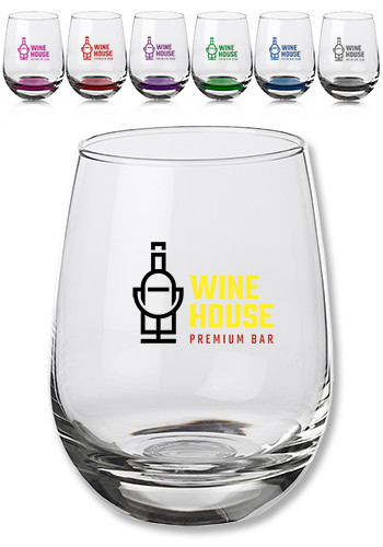 9 oz. Stemless Wine Glasses