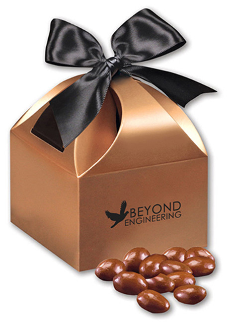Chocolate Covered Almonds in  Copper Gift Box