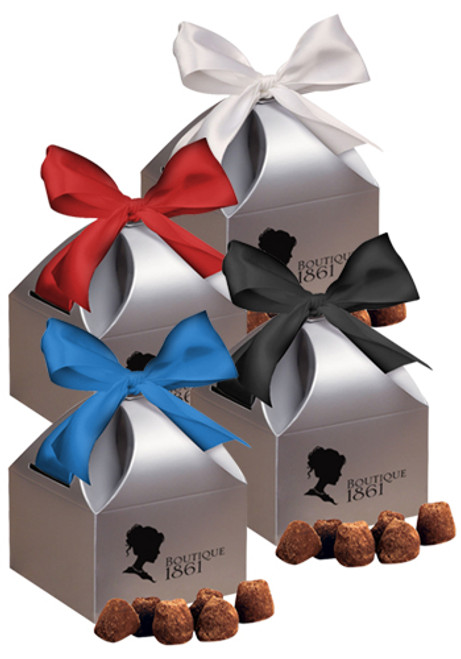 Cocoa Dusted Truffles in  Silver Gift Box