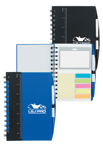 Souvenir Ruler Notebooks with Flags and Pen