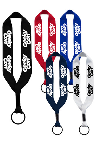 0.75 inch Polyester Key Chains with Crimp Split Ring