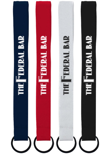 0.75 inch Polyester Wrist Retainer Keychains with Metal Split-Ring