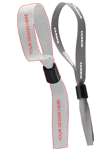 0.50 inch Dye-Sublimated Elastic Wristbands with Locking Slider
