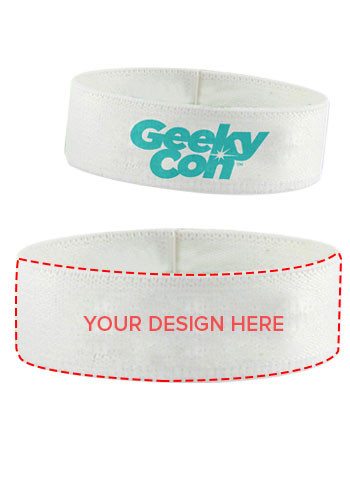 0.75 inch Dye-Sublimated Stretchy Elastic Polyester Wristbands