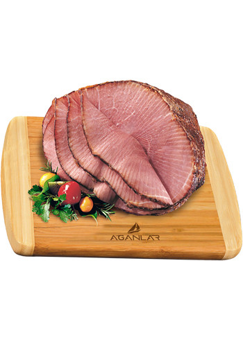 Eco-Friendly Bamboo Cutting Boards with Spiral-Sliced Half Ham