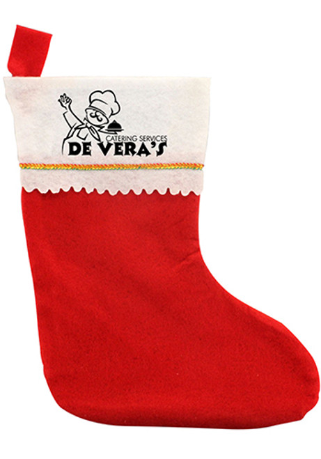 15 Red Felt Christmas Stockings