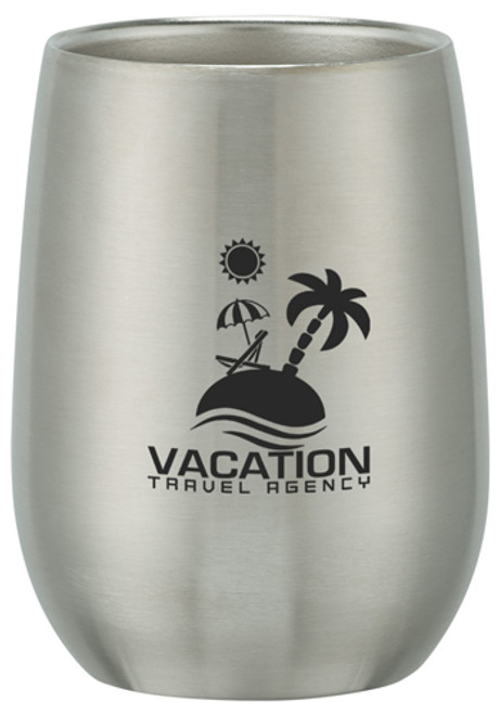 9 oz. Stainless Steel Stemless Wine Glasses