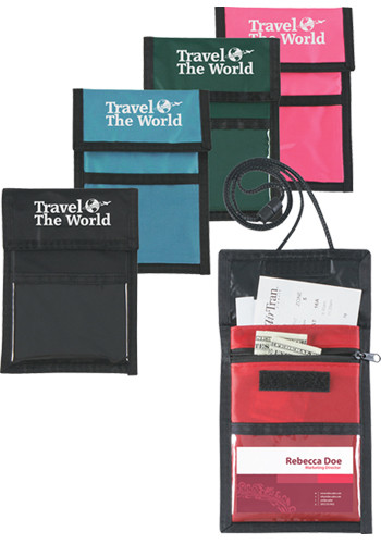 Nylon Neck Wallet Badge Holders