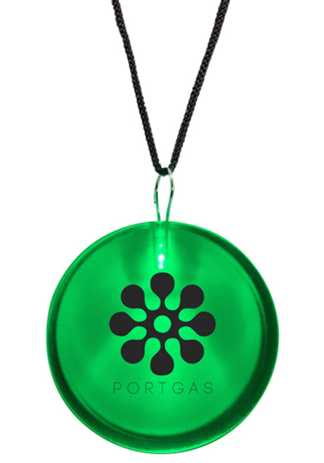 Lighted Green Badges with J-Hook Lighted Green Badges with J-Hook
