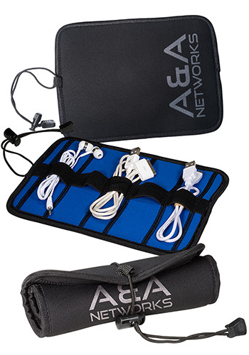 Neoprene Roll-Up Tech Cases with Cord Closure