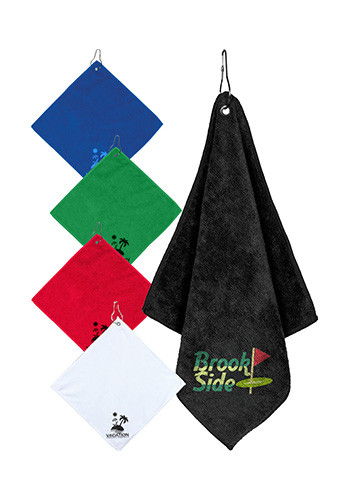 300GSM Microfiber Golf Towel with Metal Grommet and Clip