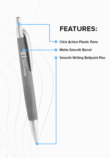 Click Action Plastic Pens