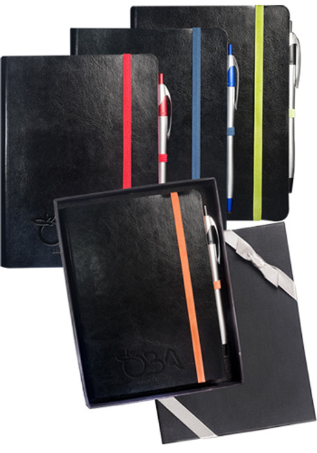 Venezia Leather Journals & Stream Stylus Pen Set