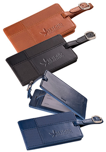 Tuscany™ Duo-Textured Leather Luggage Tags