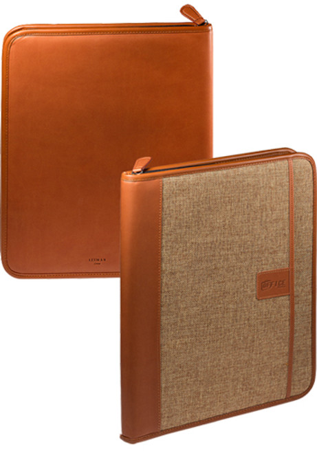 Sierra Leather Zip-Around Tech Portfolios
