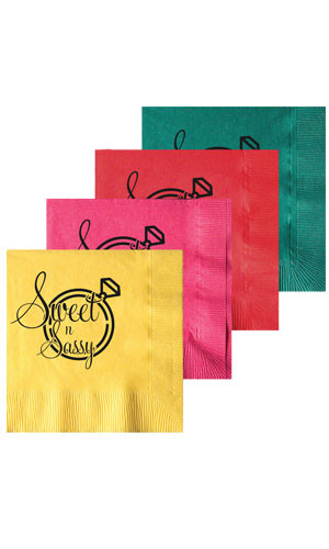 Deep-Tone Colored 2-Ply Beverage Napkins