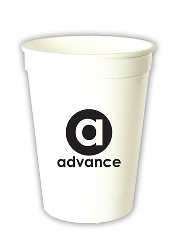 12 Oz Smooth White Stadium Cups
