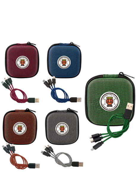 Textured 3-In-1 Charging Cable Set