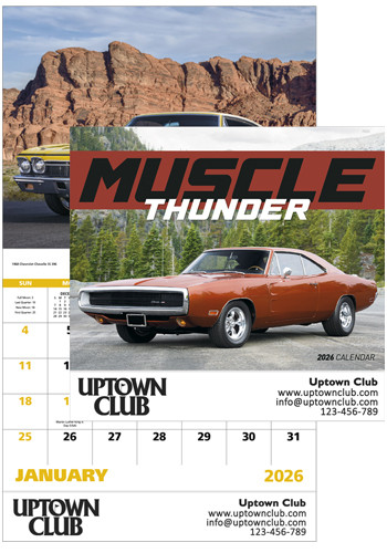 Muscle Thunder - Stapled Calendars
