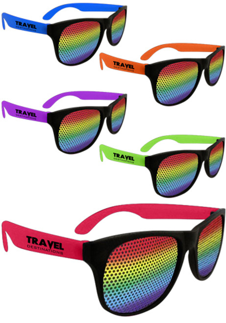 Rainbow Neon Billboard Sunglasses