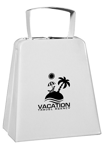 Large White Metal Cowbells