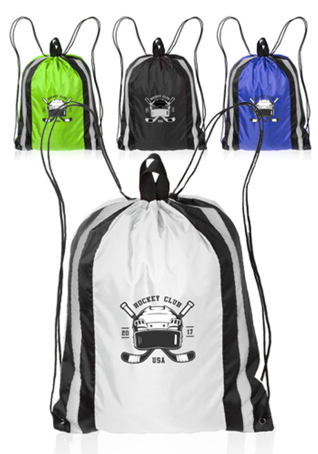 Large Reflector Drawstring Backpacks