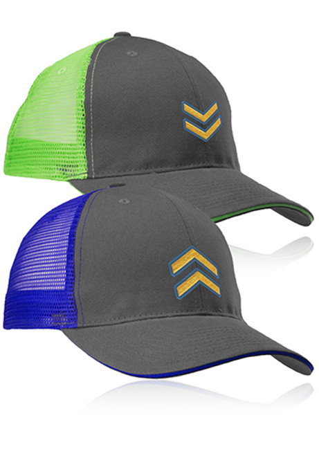 Seneca Two Tone Structured Mesh Trucker Hats