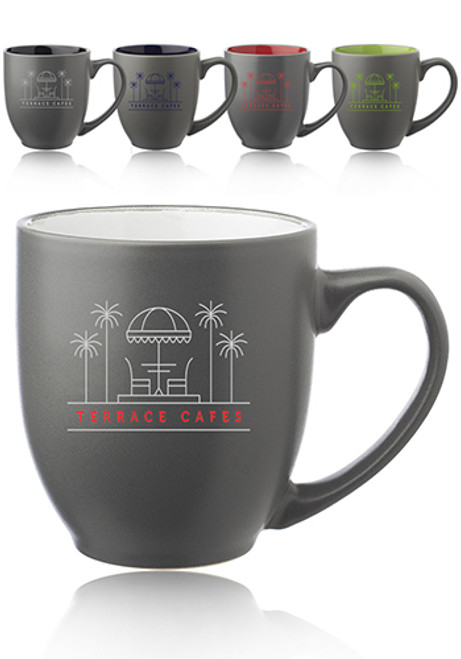16 oz. Pop Out Bistro Two Tone Coffee Mugs