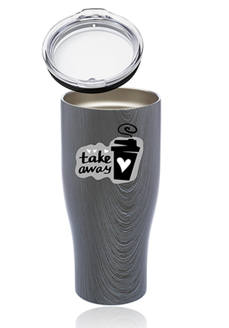 27 oz Stainless Steel Insulated Tumblers with Clear Lids