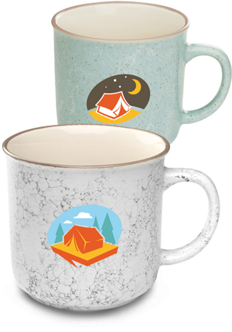 13 oz. Marble Campfire Coffee Mugs