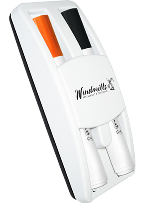 Dry Erase Gear Marker and Eraser Set with Black and Orange Markers