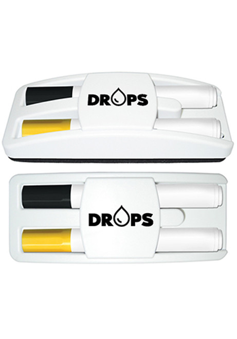 Dry Erase Gear Marker and Eraser Set with Black and Yellow Markers