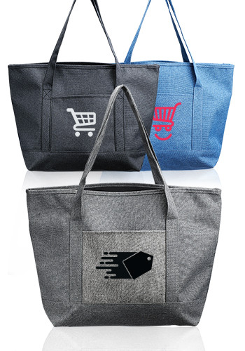 Dungaree Pocket Heathered Tote Bags