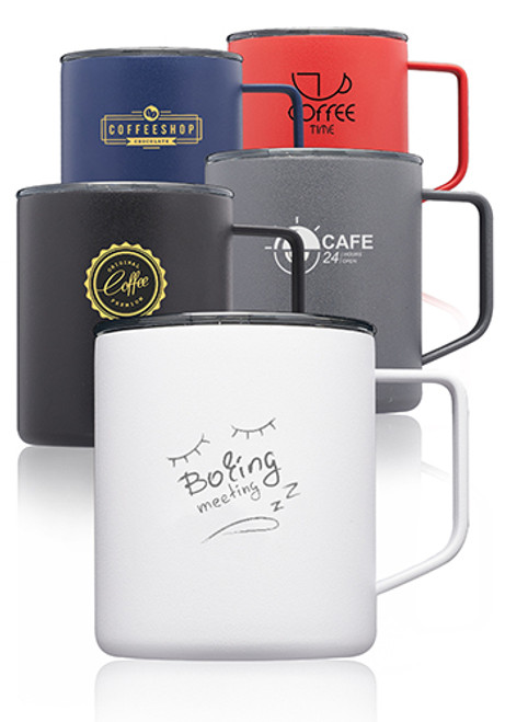 13.5 oz. Kenai Powder Coated Travel Mugs