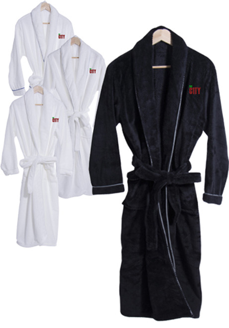 Coral Plush Robes With Trim Coral Plush Robes With Trim