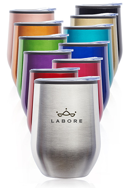 12 oz. Shelby Stemless Wine Glasses with Lid