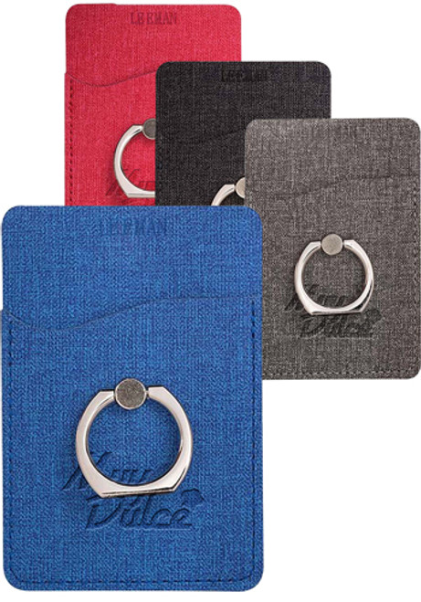 Leeman Rfid Phone Pockets With Metal Ring Phone Stand