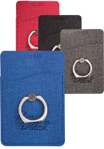 Leeman Rfid Phone Pockets With Metal Ring Phone Stand