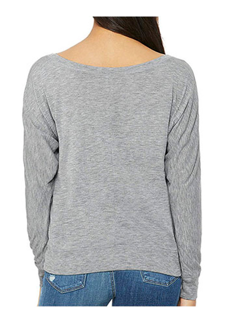 Bella Women's Flowy Long Sleeve Off Shoulder Tees