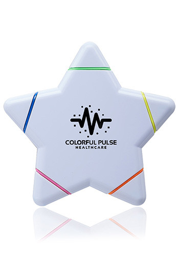 Star Shaped 5 Color Highlighters