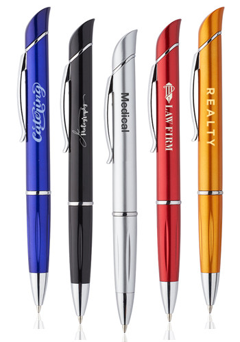 Allende Twist Plastic Pens with Highlighter