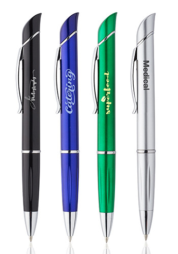 Allende Twist Plastic Pens with Highlighter