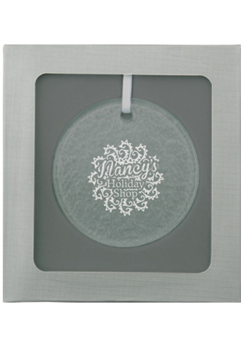 Hammered Circle Glass Ornaments