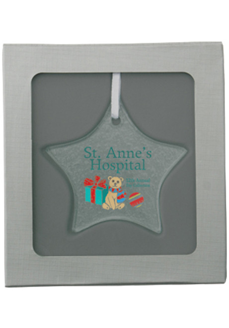 Hammered Star Glass Ornaments