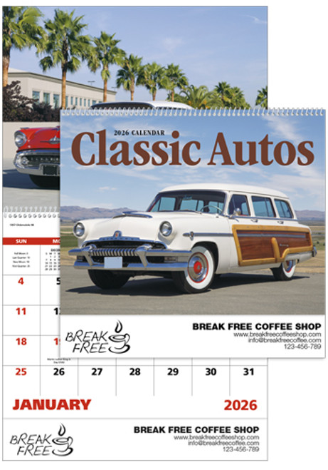 Good Value Classic Autos Spiral Calendars