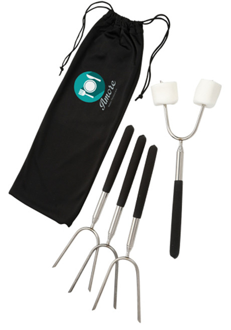 Extendable 34 Inch Roasting Sticks with Carrying Case