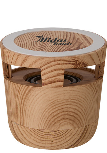 Woodgrain Wireless Charging Pads And Speakers