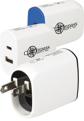 UL Listed 2 In 1 USB Type C Wall Adapters